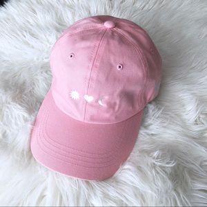 New Pink Hat for Women Adjustable Sun Heart Moon